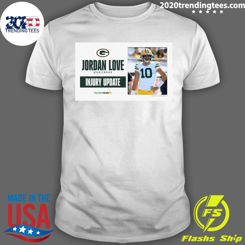 Original Jordan Love Quarterback Injury Update T-shirt