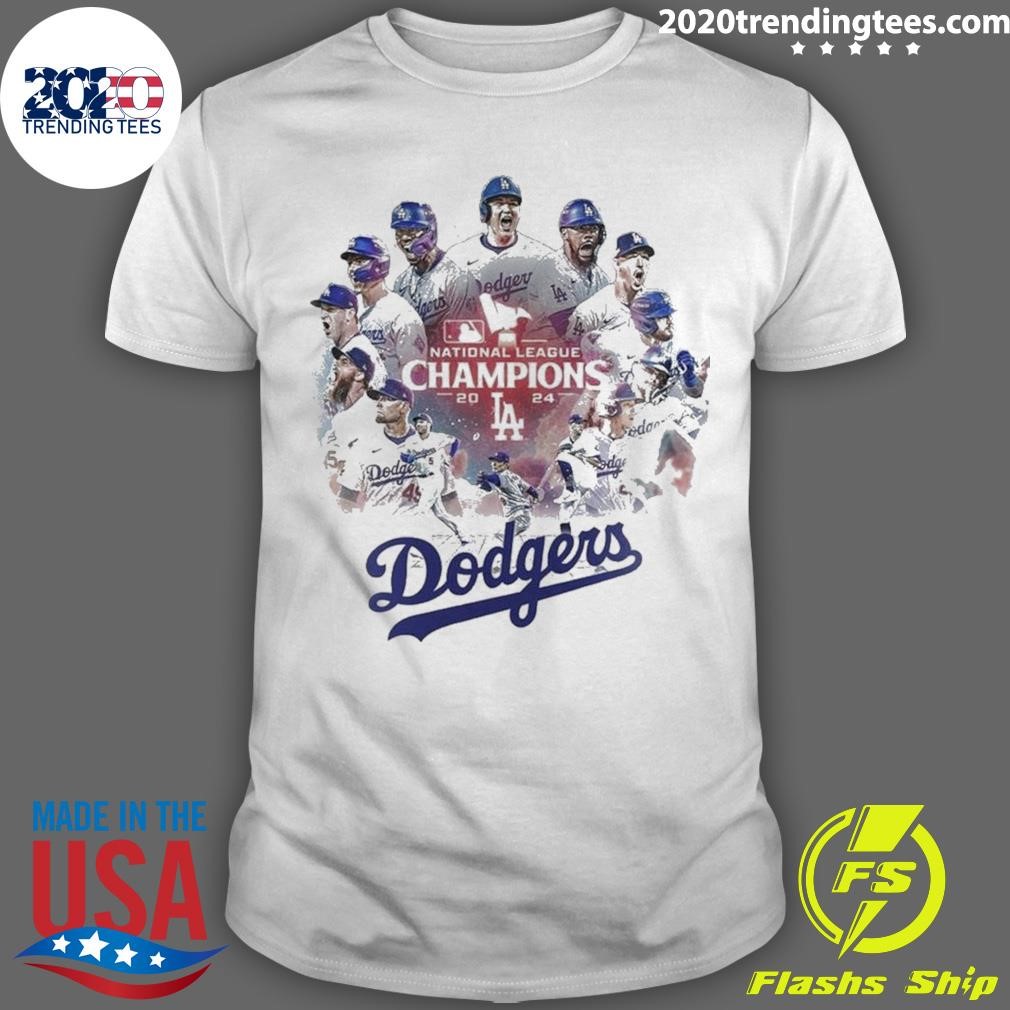 Original Los Angeles Dodgers 2024 NL Champions World Series Baseball All Players T-shirt