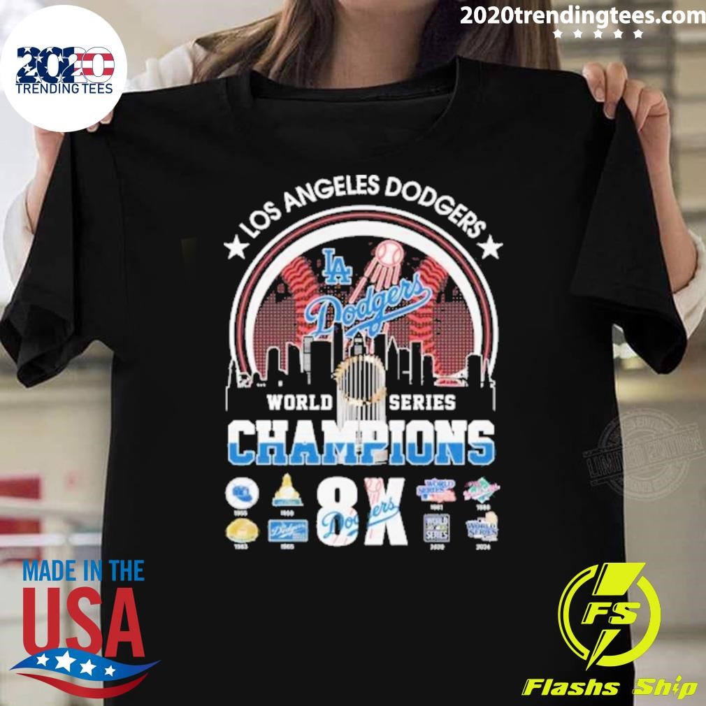 Original Los Angeles Dodgers 8 Times 2024 World Series Champions T-shirt