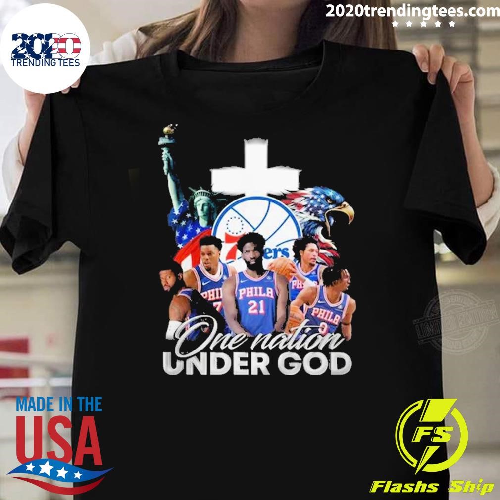 Original NBA Philadelphia 76ers One Nation Under God Vintage T-shirt