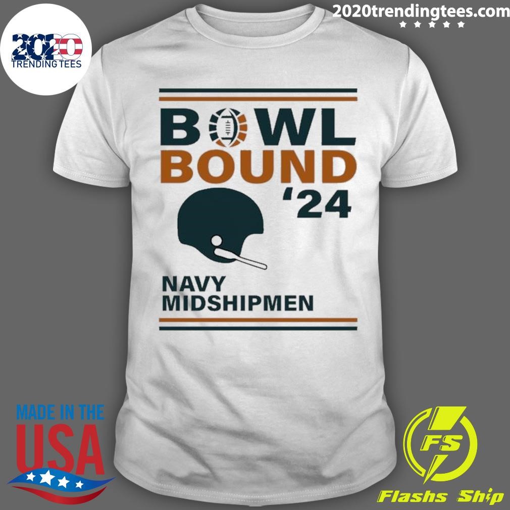 Original Navy Midshipmen 2024 Bowl Bound Helmet T-shirt