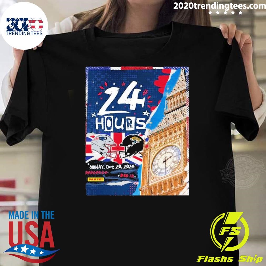 Original New England Patriots vs Jacksonville Jaguars 2024 Game Day 24 Hours Sunday Oct 20, 2024 T-shirt