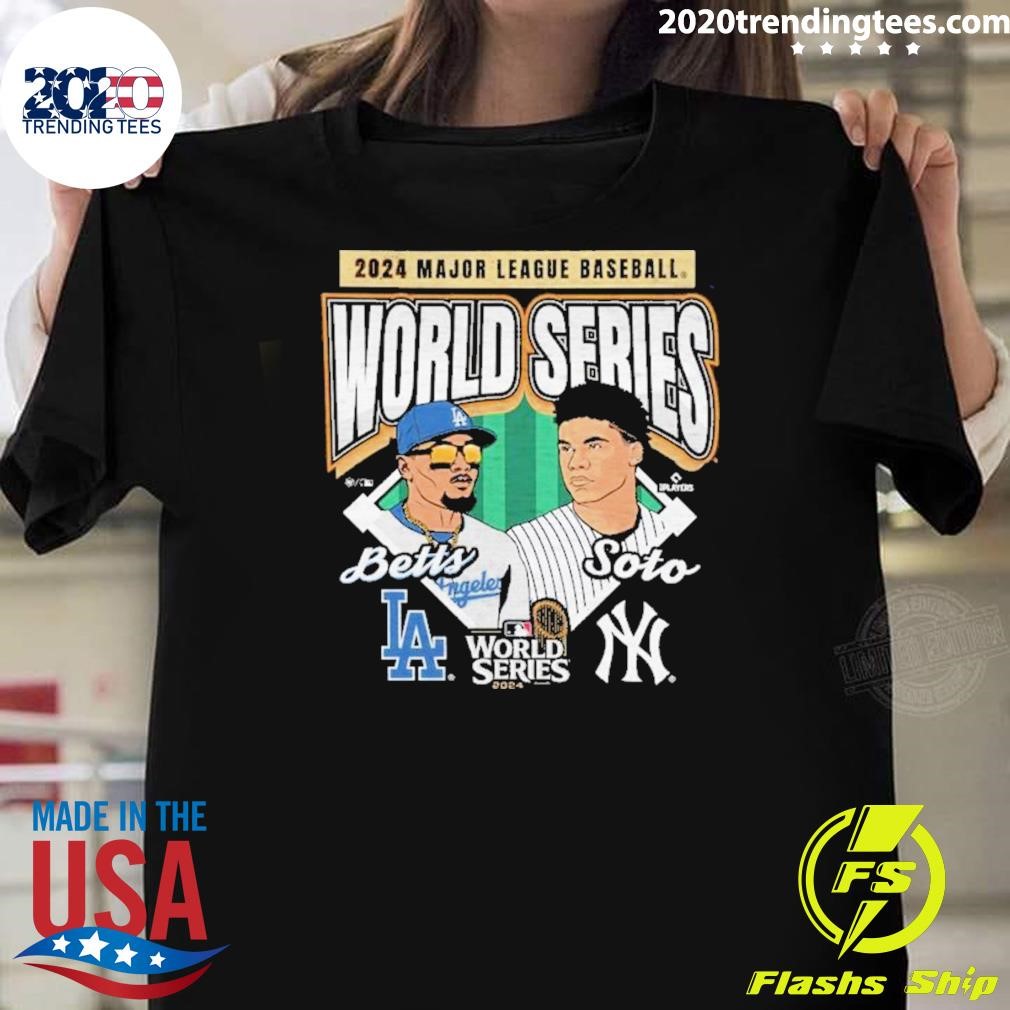 Original New York Yankees Vs. Los Angeles Dodgers Mlb Player Dueling 2024 World Series T-shirt