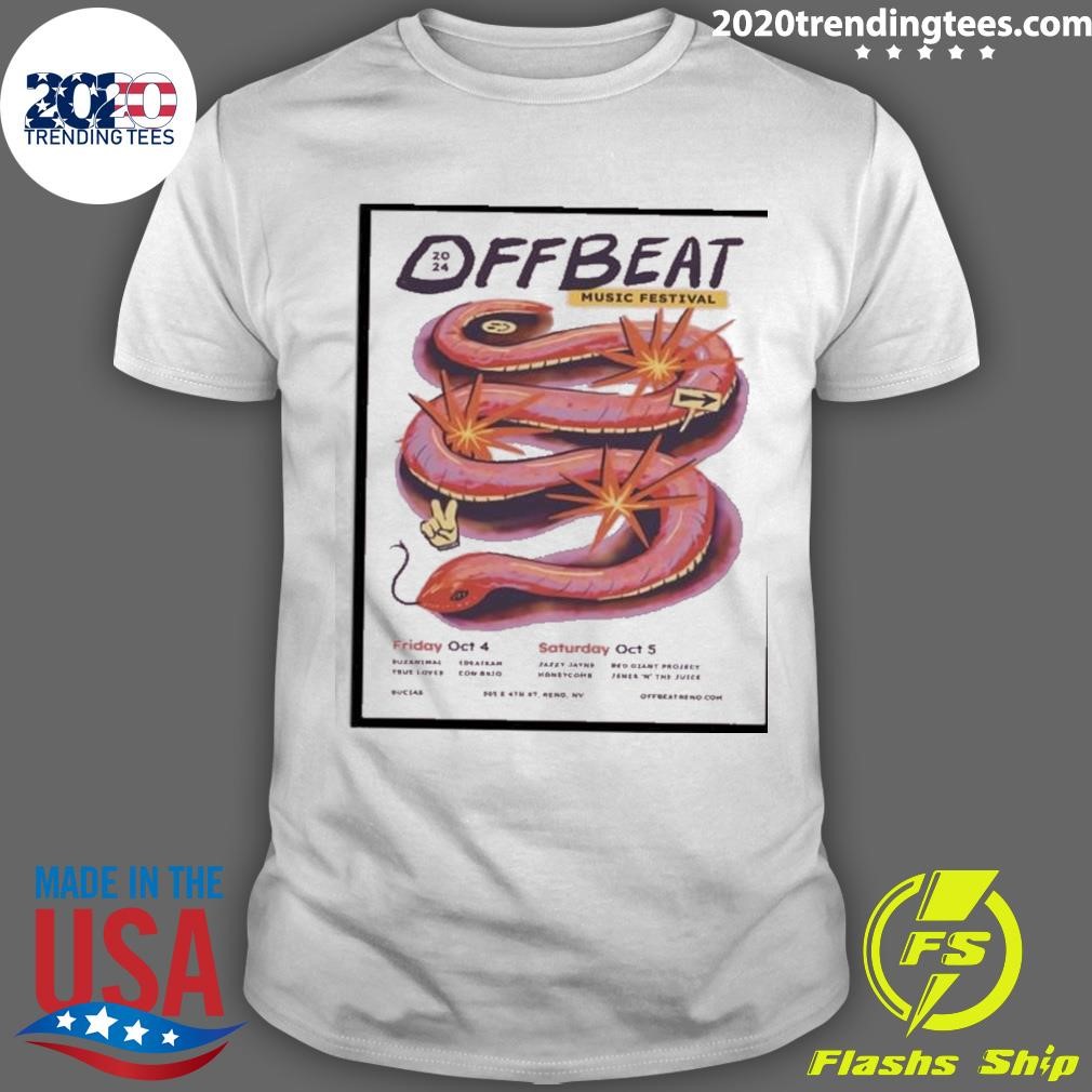 Original Offbeat Music Festival October 4-5 2024 In Reno Nv Show Poster T-shirt