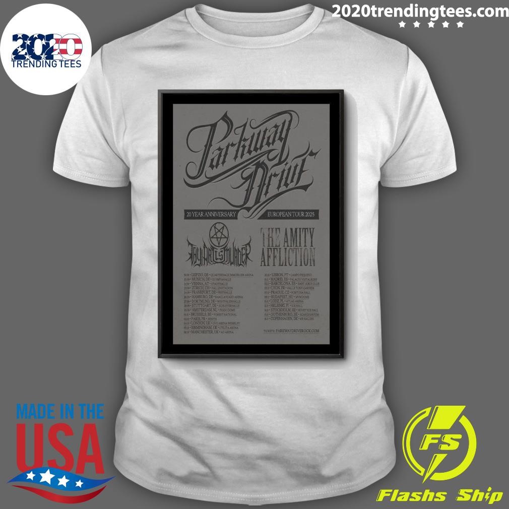 Original Parkway Drive 20 Year Anniversary European Tour 2025 T-shirt