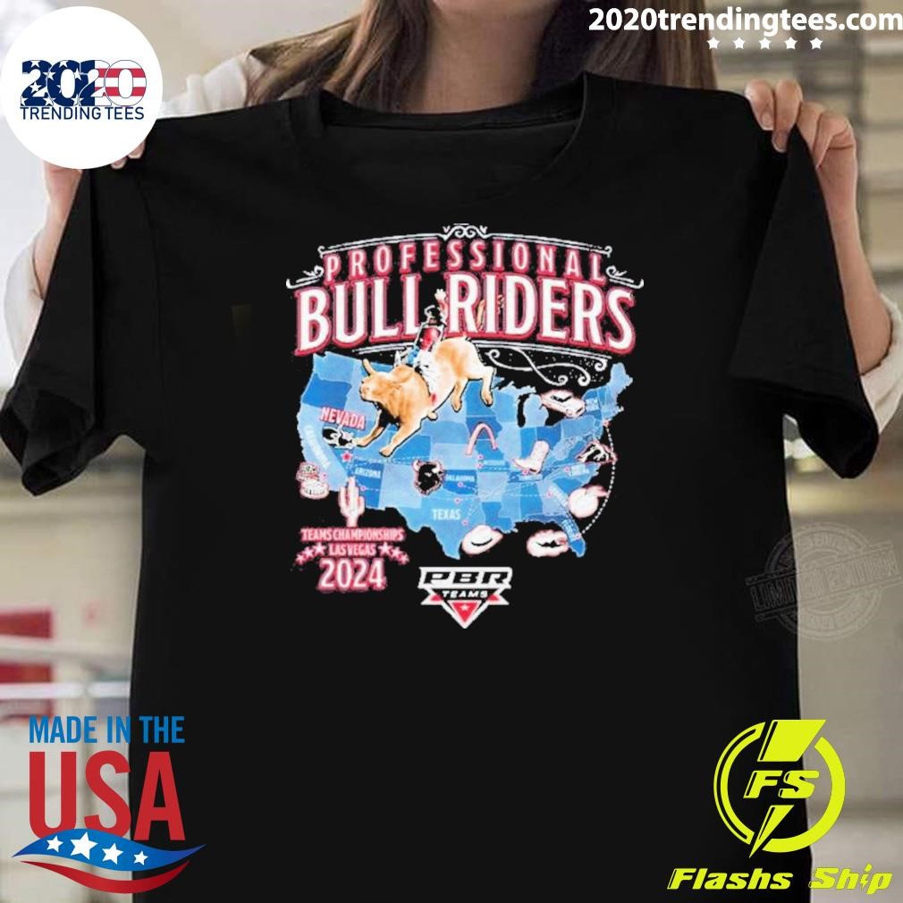 Original Pbr 2024 Teams Championship Usa Map T-shirt