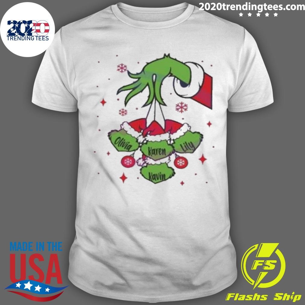 Original Personalized Grinch Mama Christmas Grinch Head 2024 T-shirt