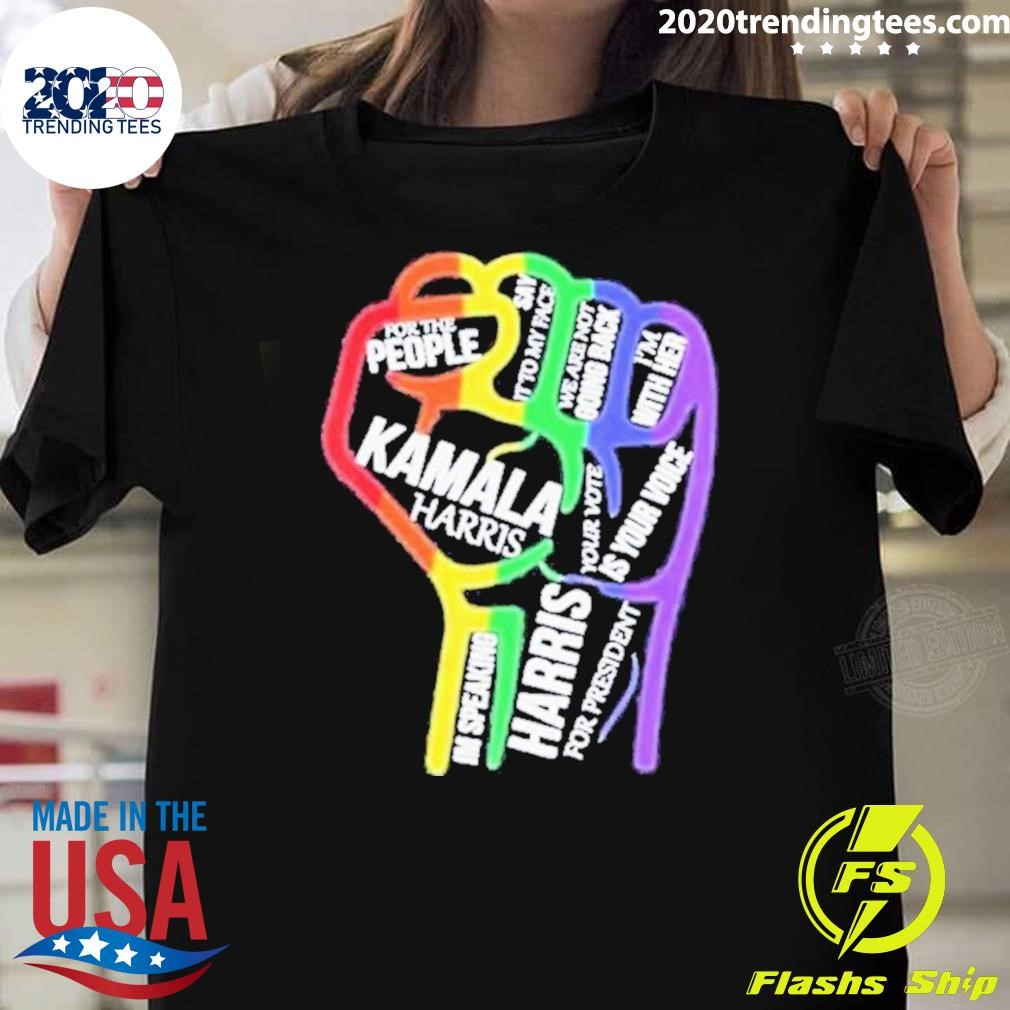 Original Power Fist Hand Harris For President I’m With Her Kamala 2024 T-shirt