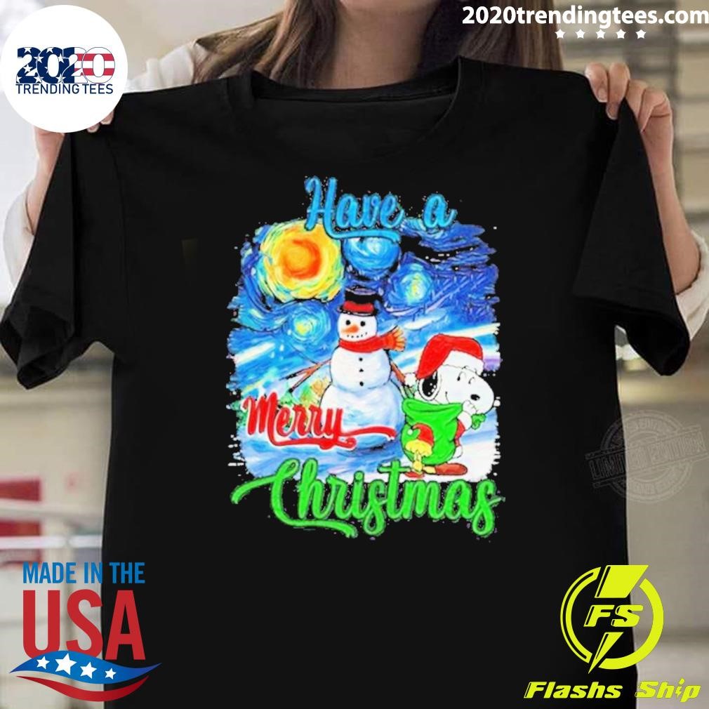 Original Snoopy Have A Merry Christmas 2024 Happy Holidays T-shirt