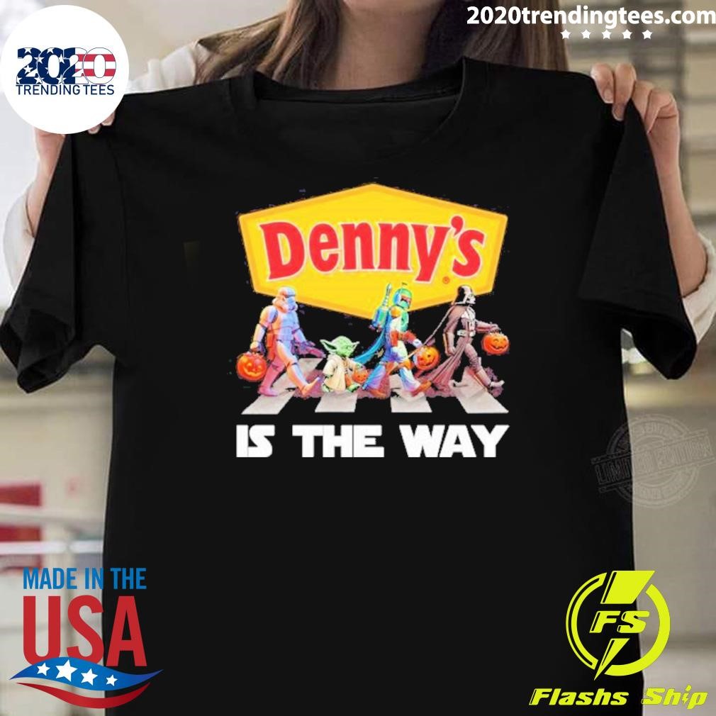 Original Star Wars Characters Abbey Road Denny’s Is The Way Halloween 2024 T-shirt