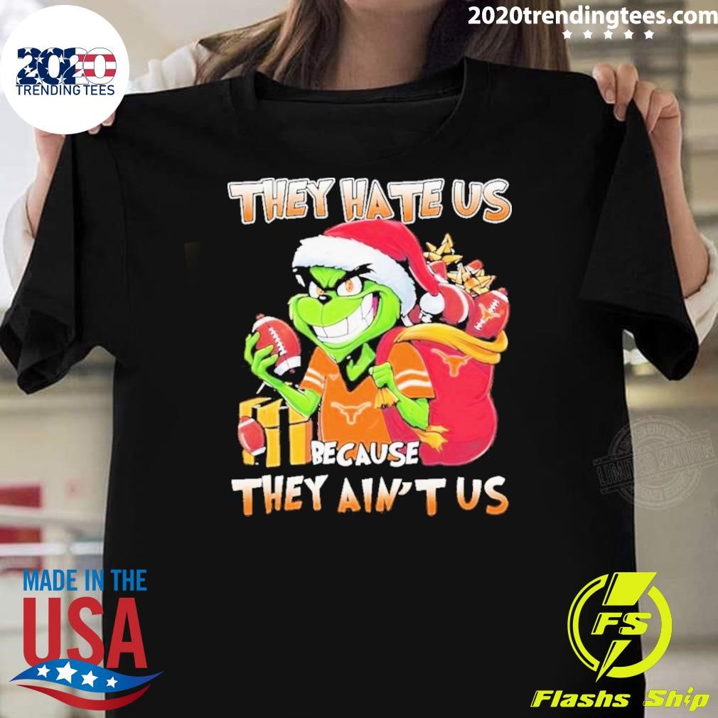 Original They Hate Us Because They Ain’t Us Grinch Christmas 2024 T-shirt