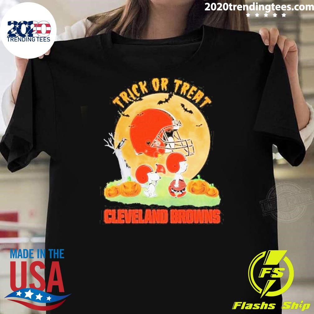 Original Trick Or Treat Cleveland Browns Halloween 2024 T-shirt