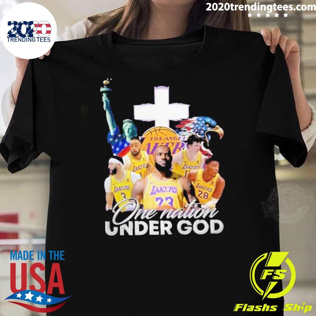 Original Under God Nba Los Angeles Lakers One Nation 2024 T-shirt