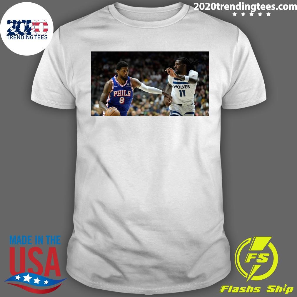 Premium 76ers' Free Agent Pickup Paul George Leaves Preseason Win With Hyperextended Left Knee T-shirt