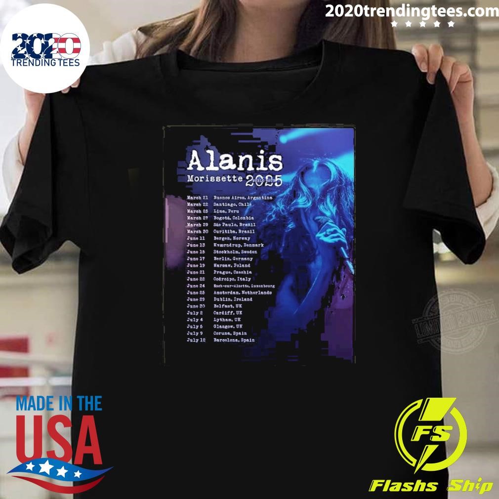 Premium Alanis Morissette World Tour Dates 2025 T-shirt