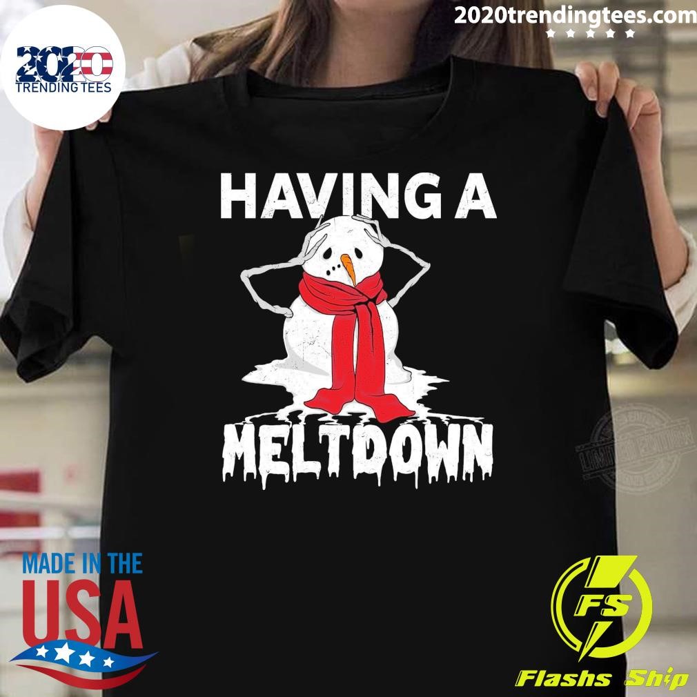 Premium America's Patriotic Having A Meltdown Snowman T-shirt