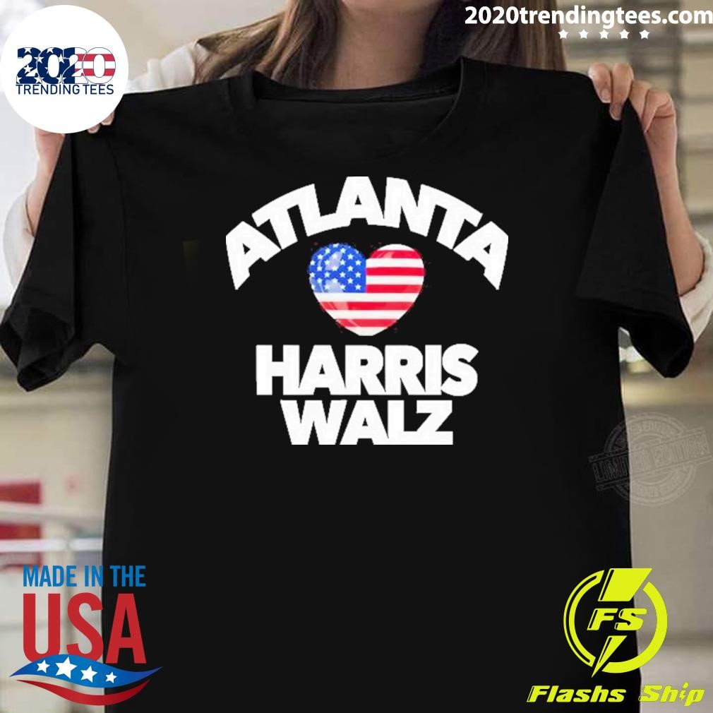 Premium Atlanta Loves Harris Walz America South Usa Election Georgia Meaningful 2024 T-Shirt