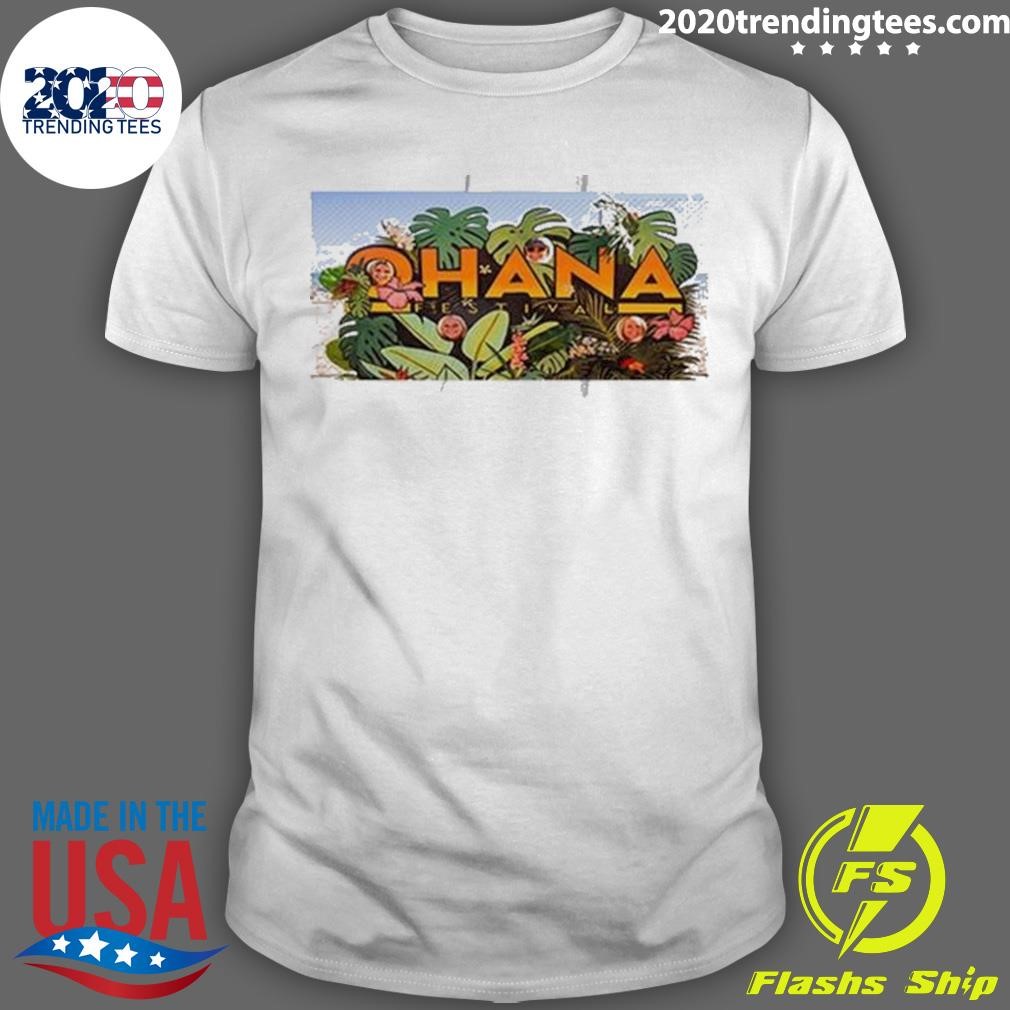 Premium Best Ohana Festival Cheesin’ Our Way Through The Day Wall 2024 T-shirt