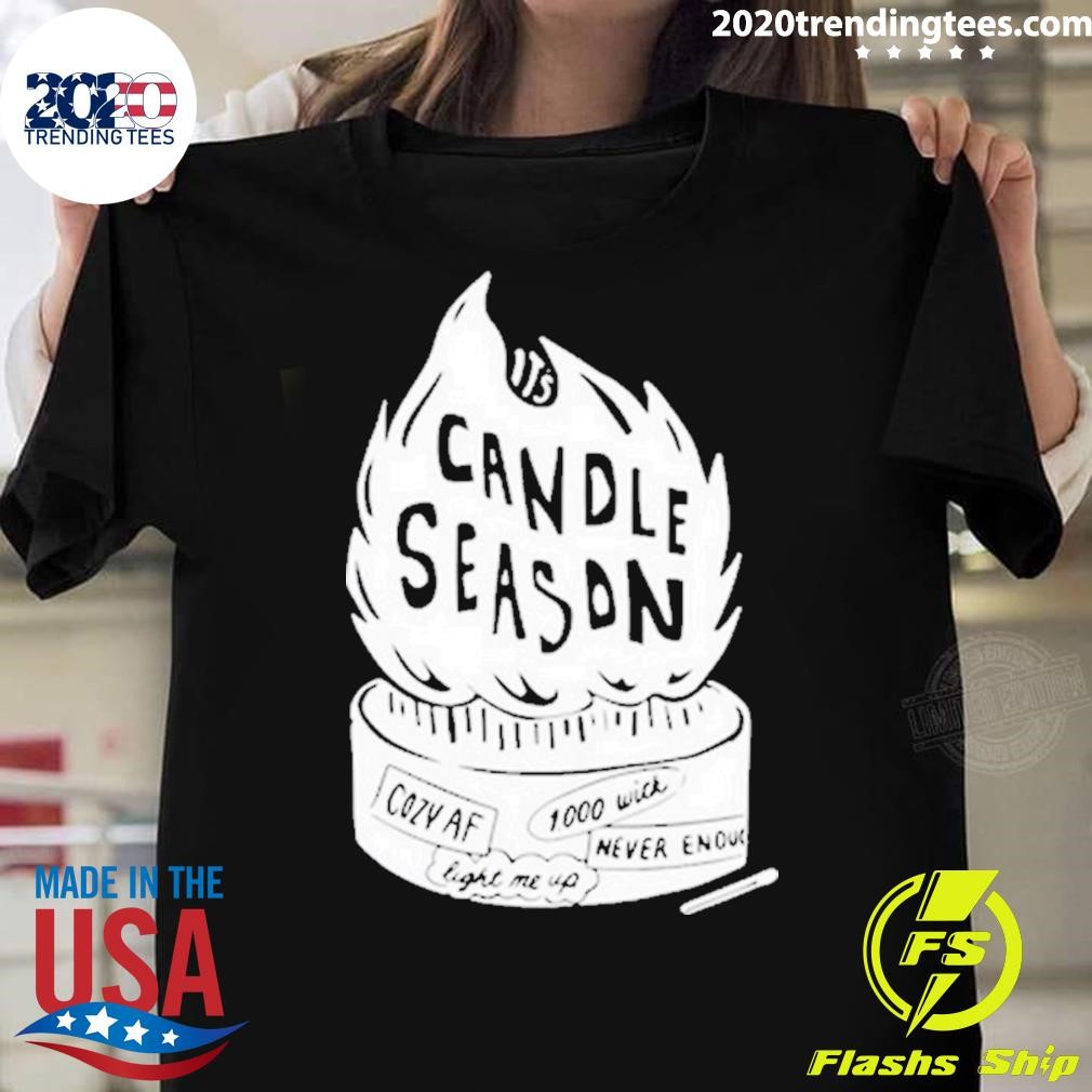 Premium Candle Season Cozy Af 2024 T-shirt