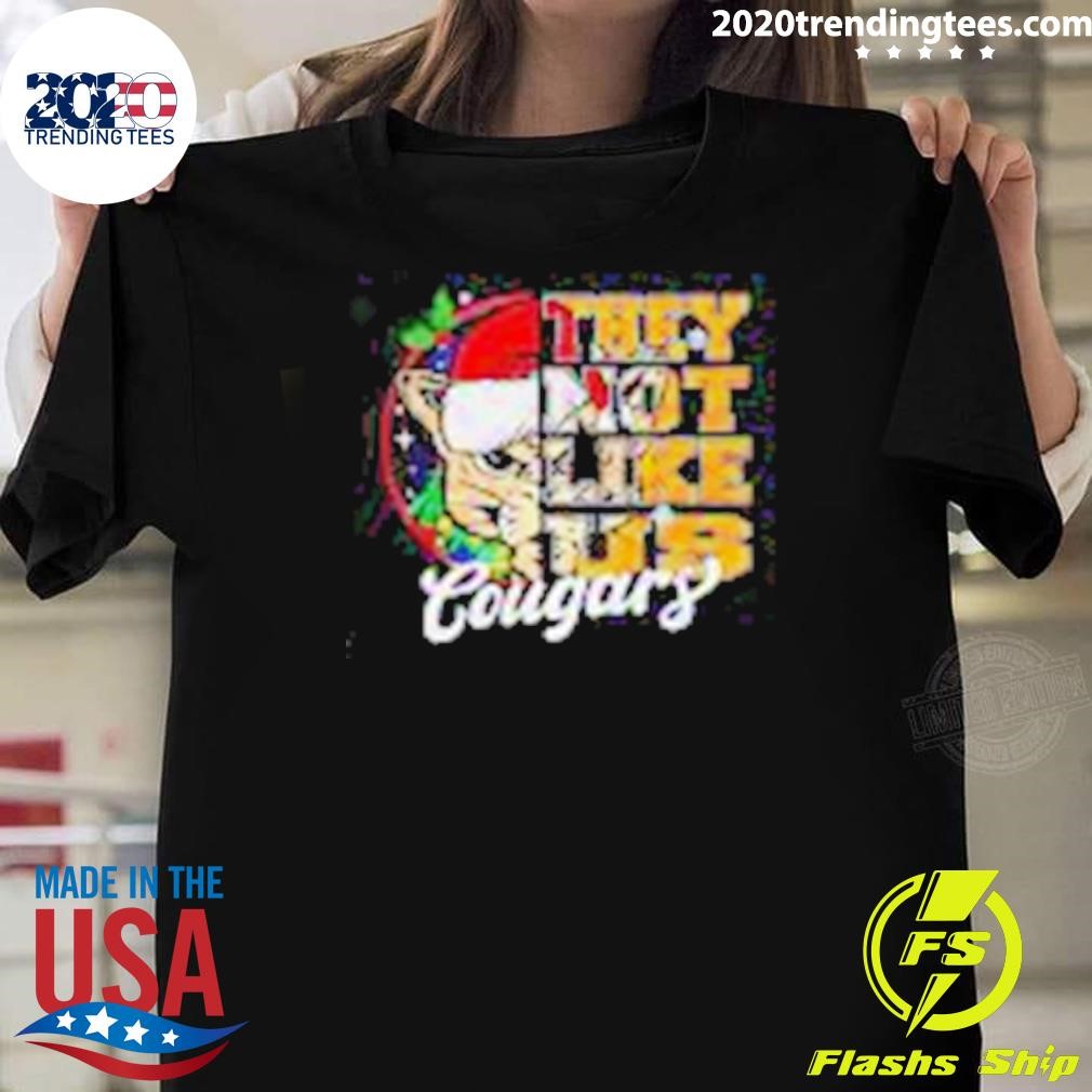 Premium Cat Cougars They Not Like Us Christmas 2024 T-shirt