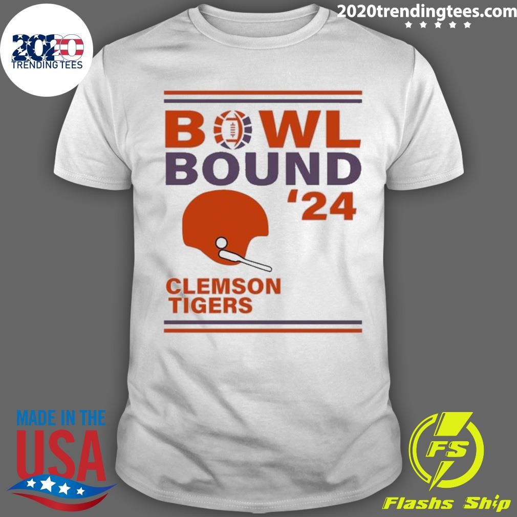 Premium Clemson Tigers 2024 Bowl Bound Helmet T-shirt