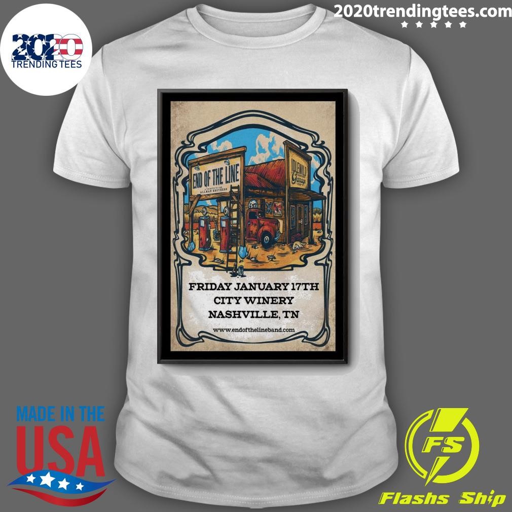 Premium End Of The Line Jan 17th 2025 At City Winery In Nashville TN Tour T-shirt