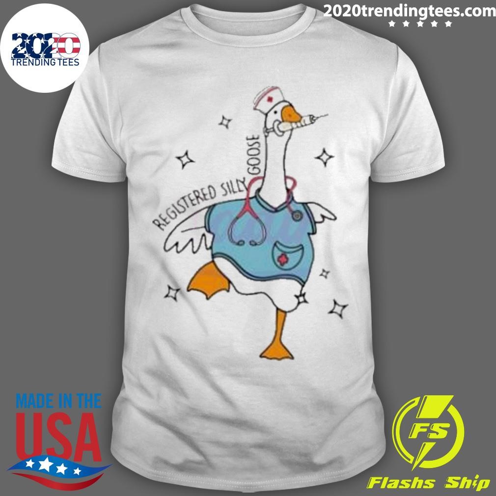 Premium Funny Silly Goose Registered Nurse 2024 T-shirt