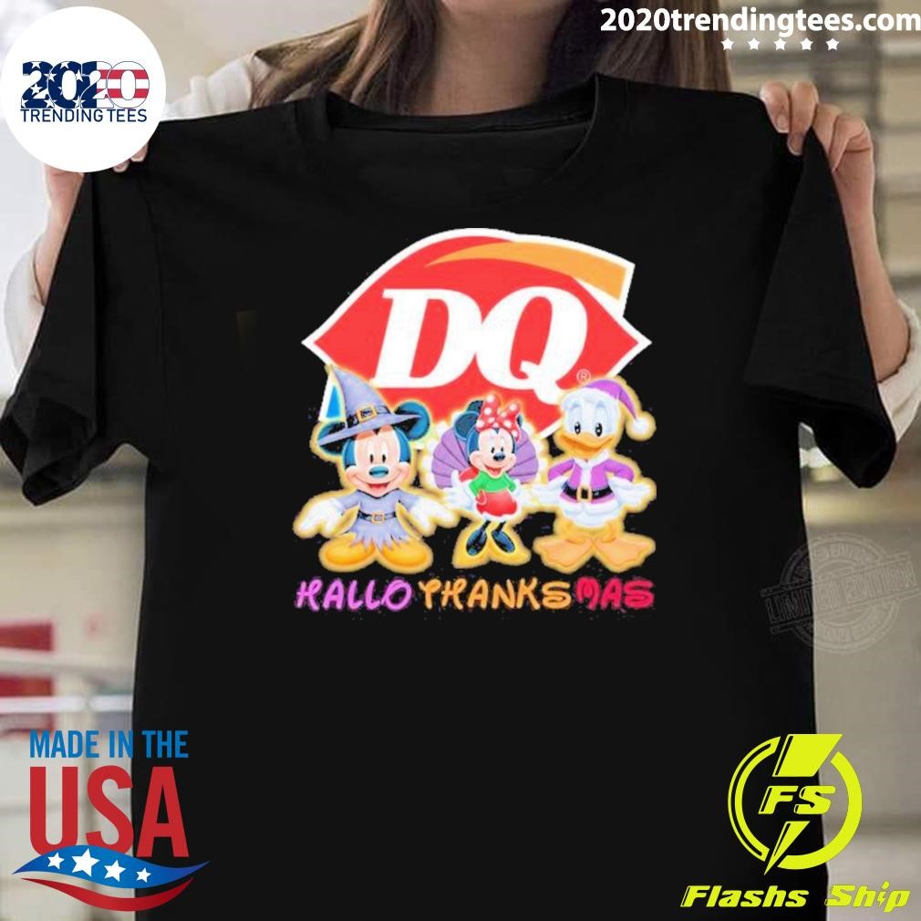 Premium Hallothanksmas Mickey And Minnie And Donald Duck Disney Dairy Queen 2024 T-shirt