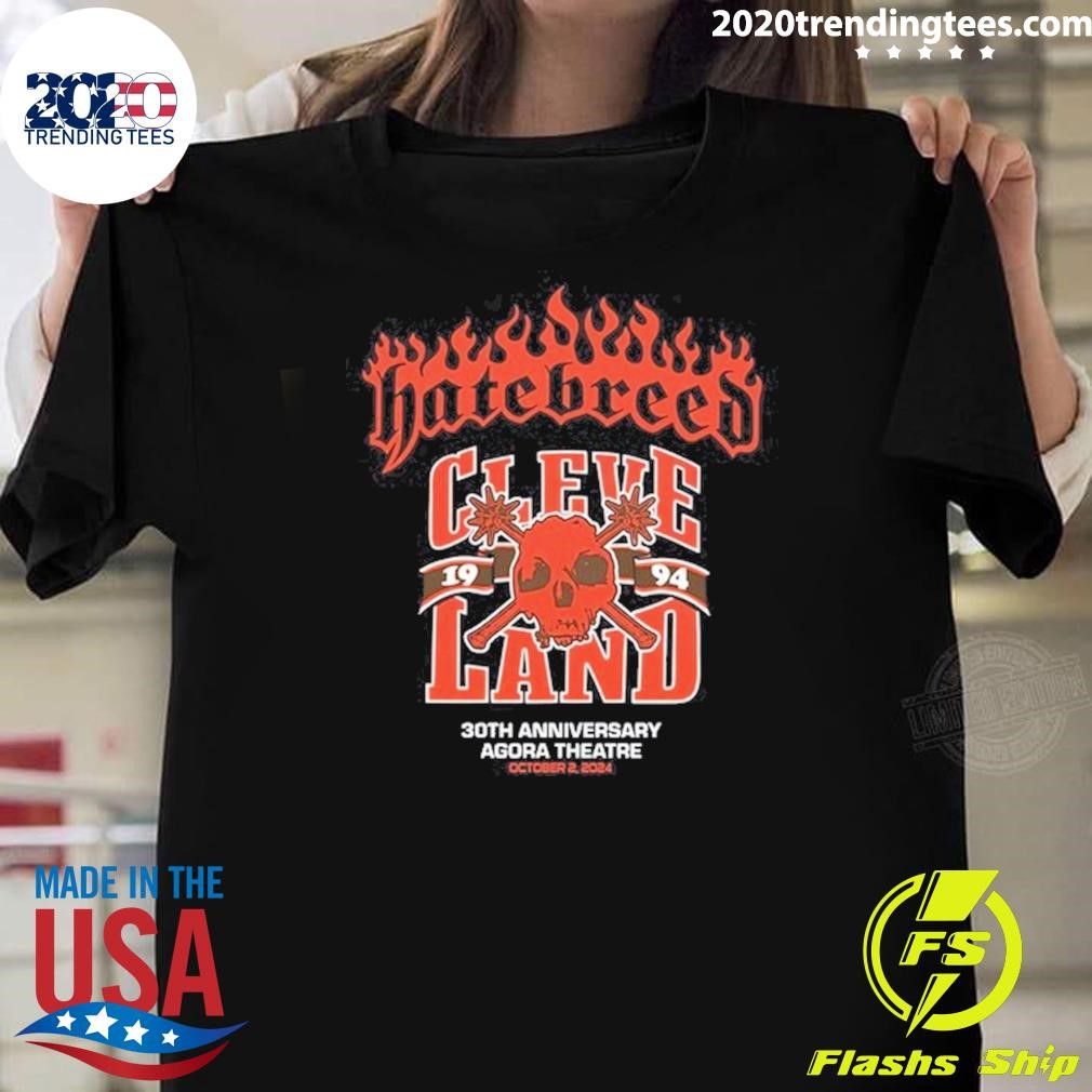 Premium Hatebreed 30th Anniversary Cleveland Oct 2 2024 T-shirt