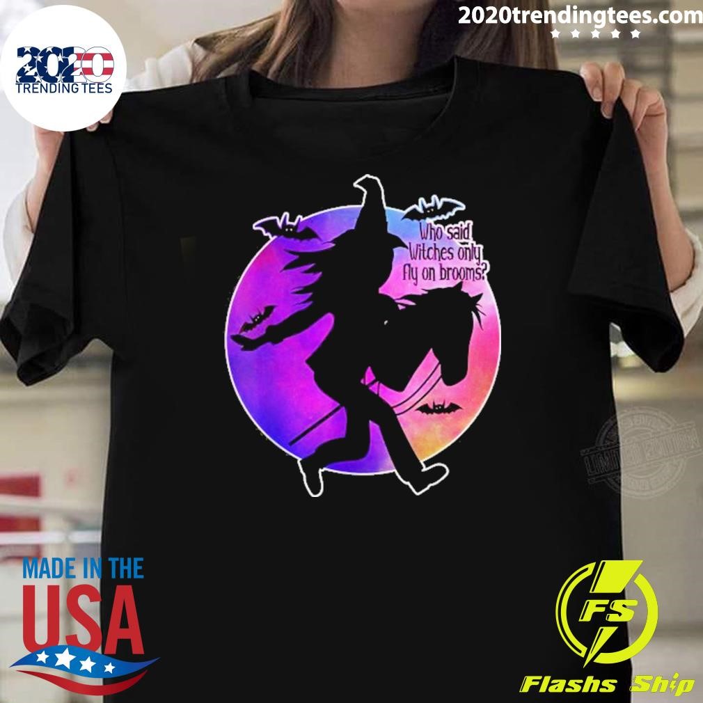 Premium Hobby Horse Halloween Hobby Horsing Witch 2024 T-shirt