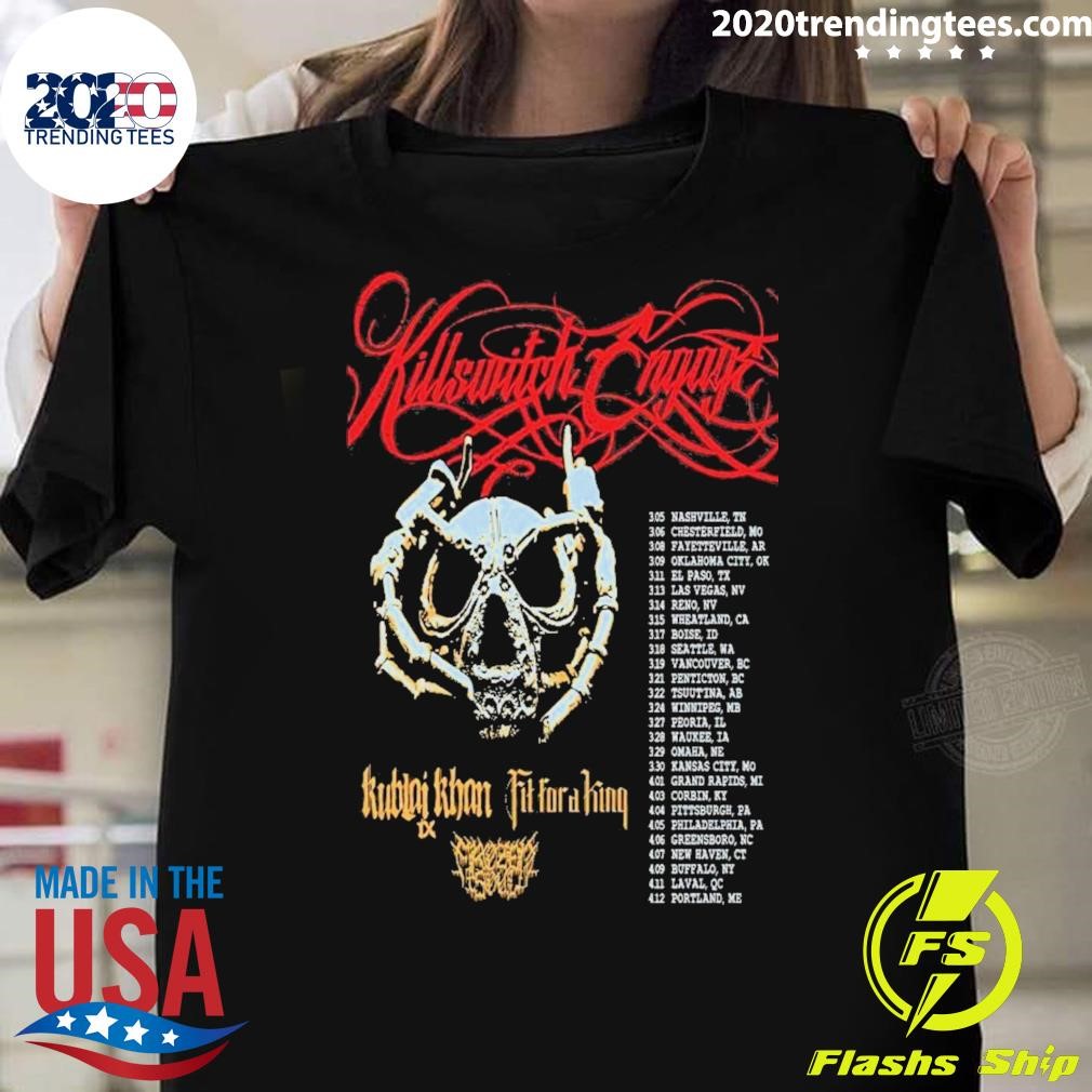 Premium Killswitch Engage Announce Spring 2025 Headline Tour Poster T-shirt