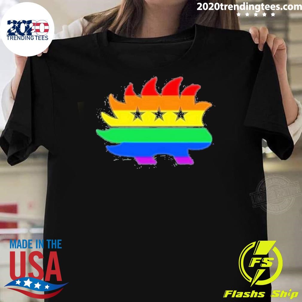 Premium Libertarian Party Porcupine Rainbow T-shirt