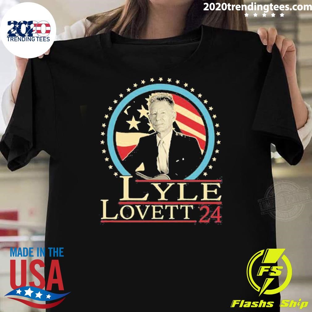 Premium Lyle Lovett '24 Fans Gift Graphics American Flag T-Shirt