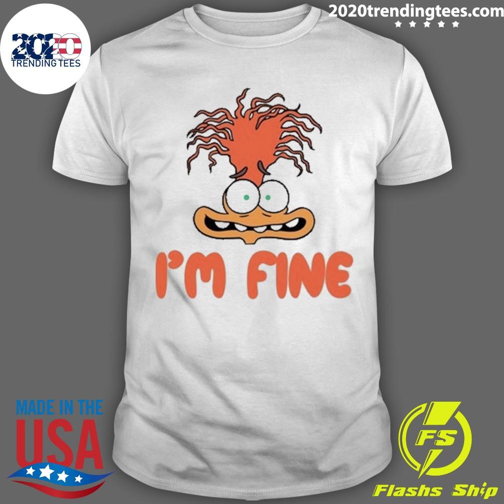 Premium Mel Mitchell Wearing Inside Out 2 Anxiety I'm Fine T-shirt