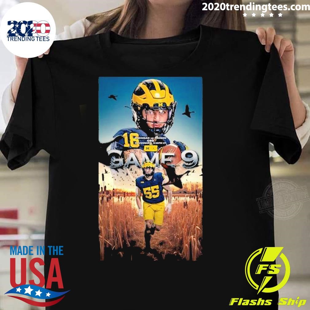 Premium Michigan Vs Oregon Nov 9, 2024 Game 9 Big Game In The Big House T-shirt