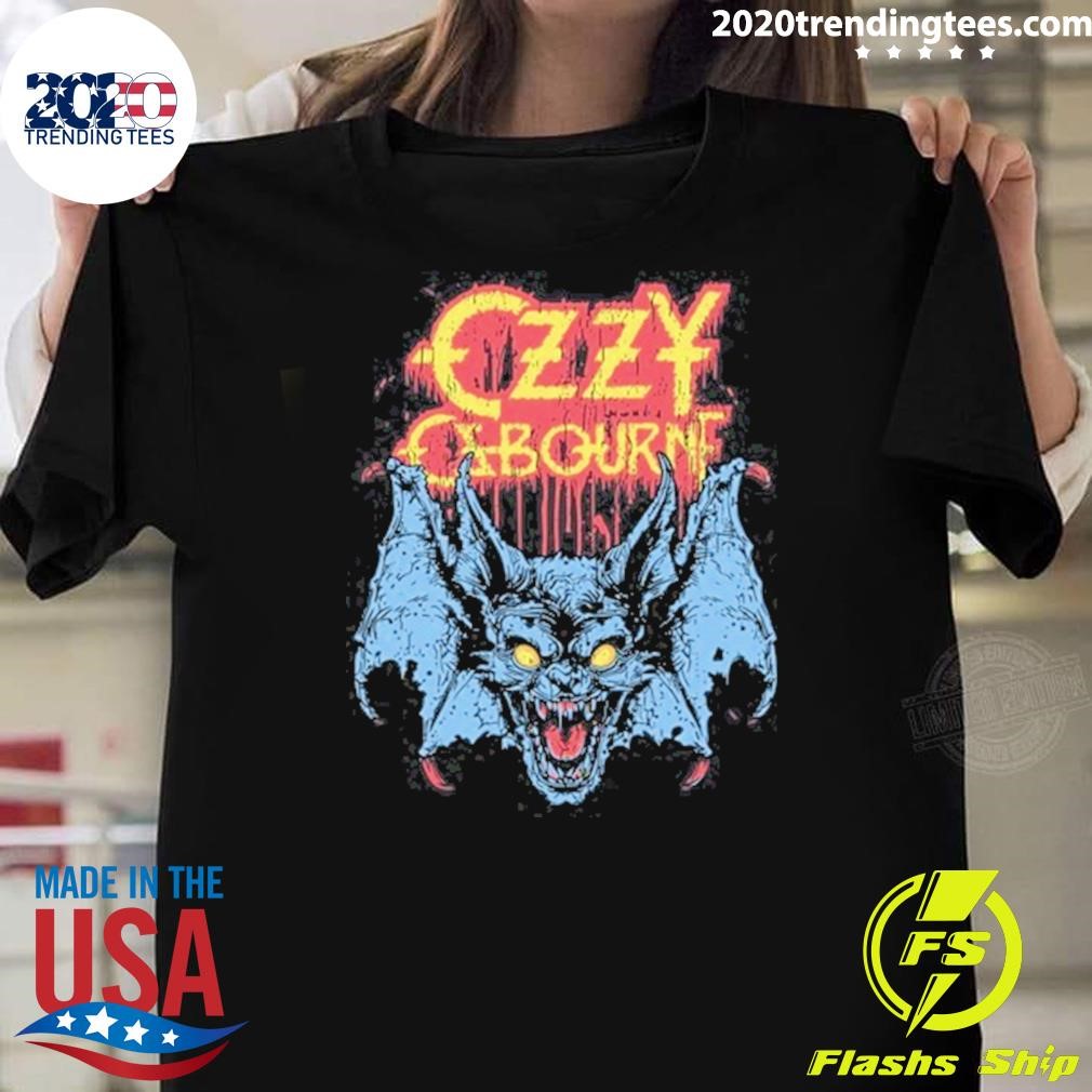 Premium Ozzy Glowing Eyes Bat T-shirt