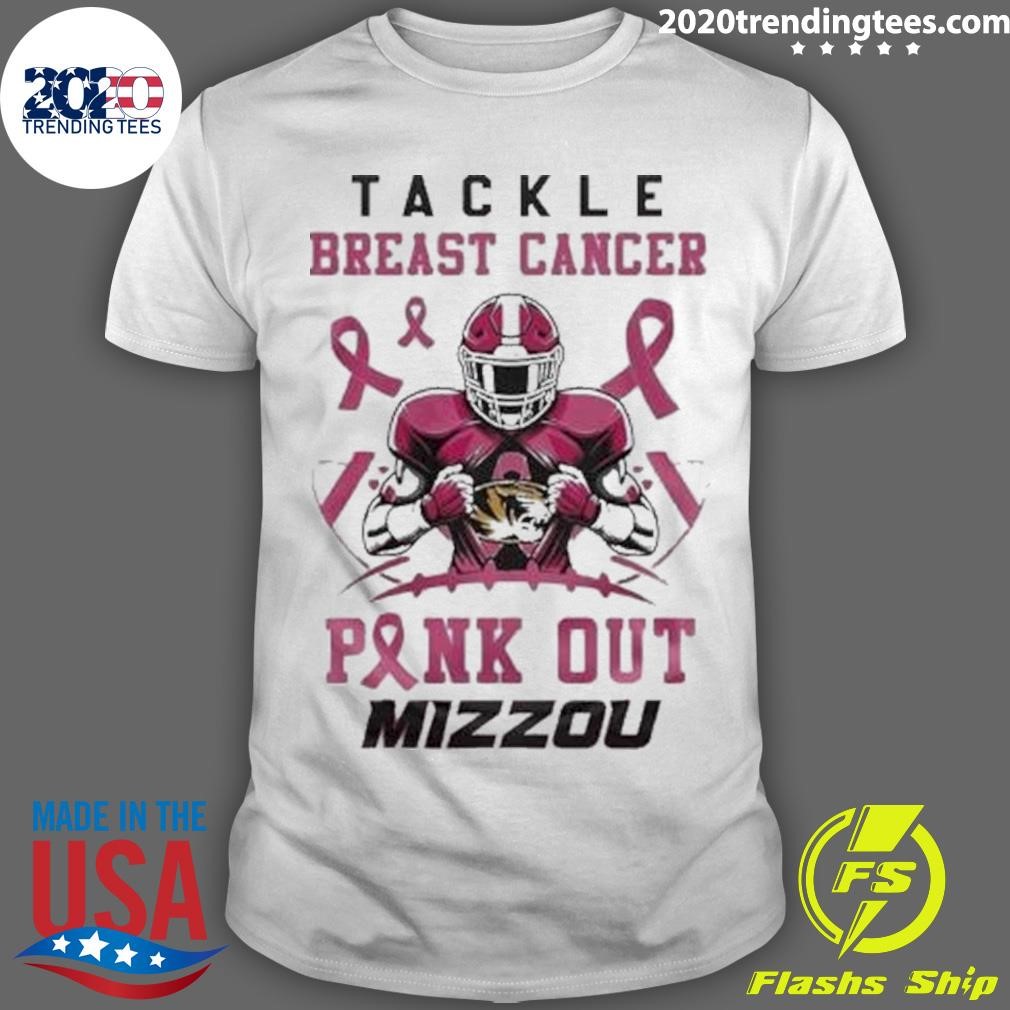 Premium Pink Out Missouri Tigers Tackle Breast Cancer 2024 T-Shirt