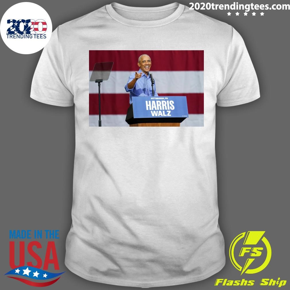 Premium Pittsburgh, Pa Harris Walz That 45 Million People Rely On Obama T-shirt