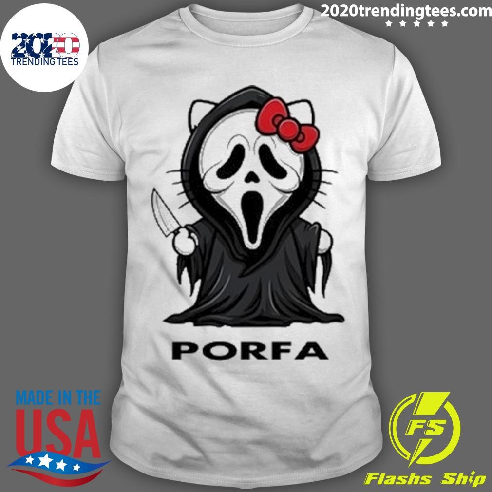 Premium Porfa Hello Kitty Ghost Halloween 2024 T-shirt