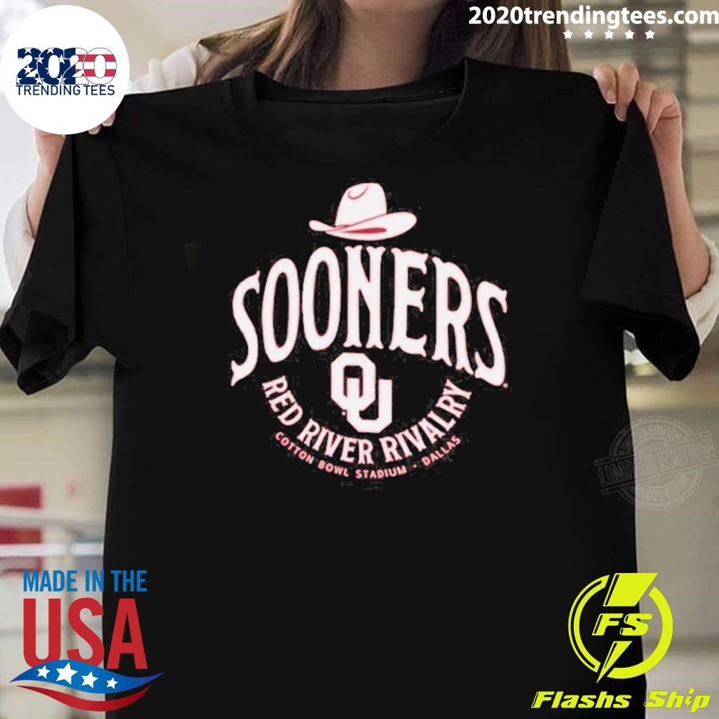 Premium Rivalry Champions Oklahoma Sooners Youth Cardinal Red River 2024 T-shirt