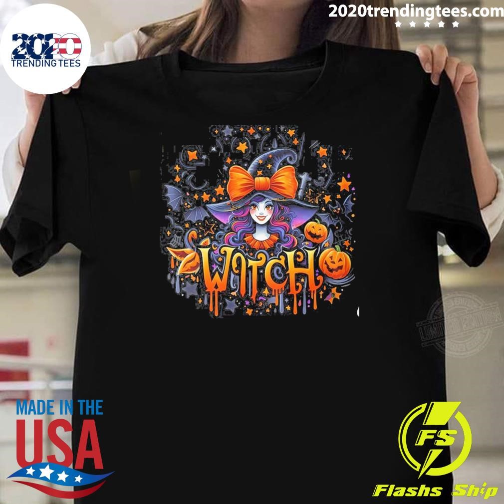 Premium Spooky Witch Halloween T-Shirt