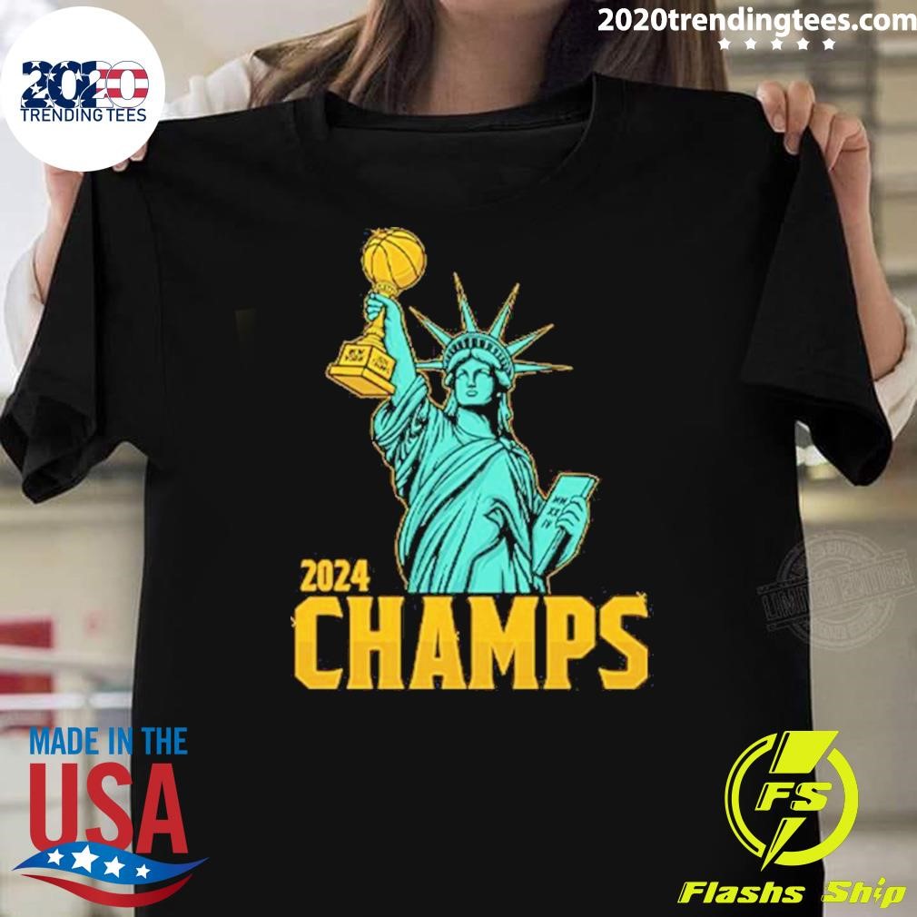 Premium Statue Of Liberty New York Liberty 2024 Wnba Champs T-shirt