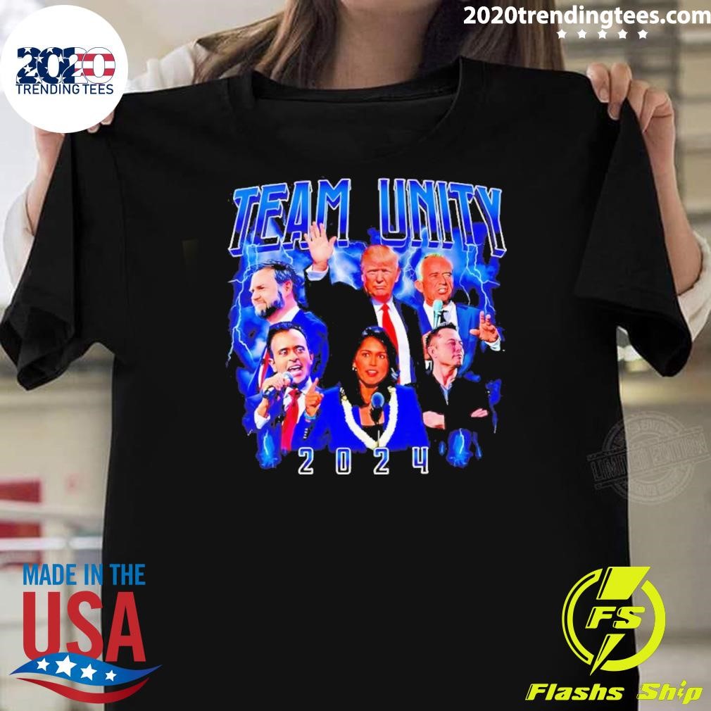 Premium Team Unity 2024 Donald Trump JD Vance Elon Musk Bootleg T-shirt