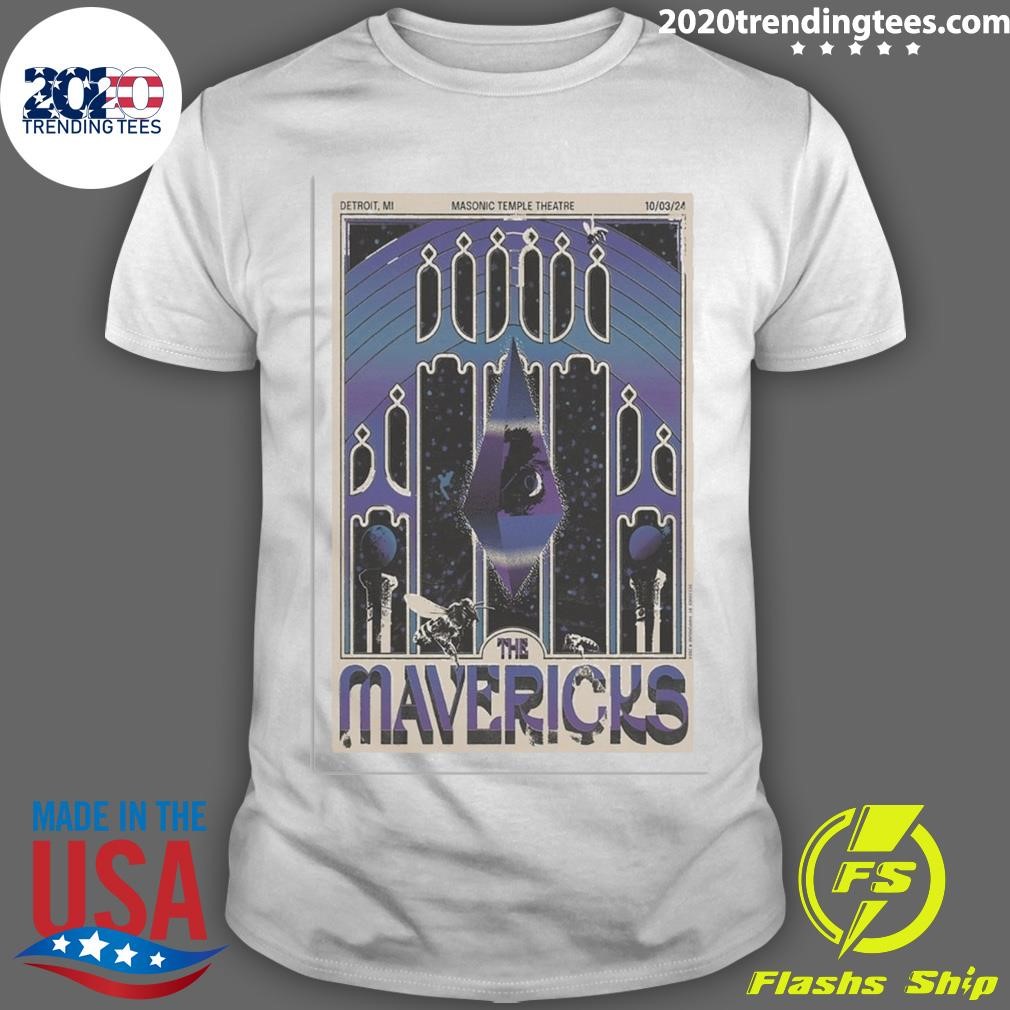 Premium The Mavericks Oct 3, 2024 Masonic Temple Theatre, Detroit, MI T-Shirt