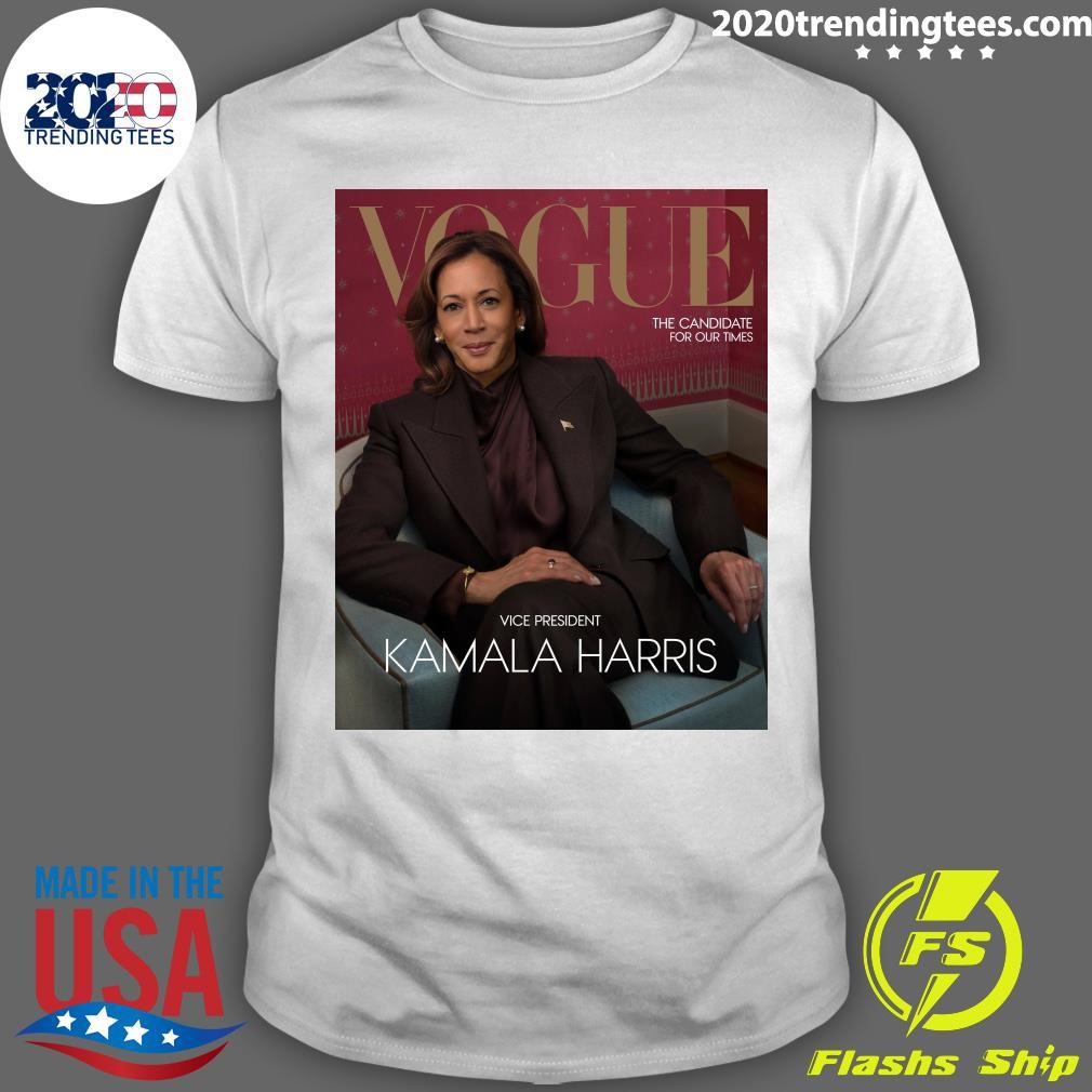 Premium Vogue The Candidate For Our Times Vice President Kamala Harris T-shirt