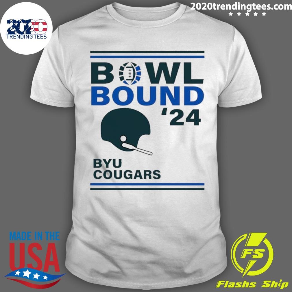 Top Byu Cougars 2024 Bowl Bound Helmet T-shirt