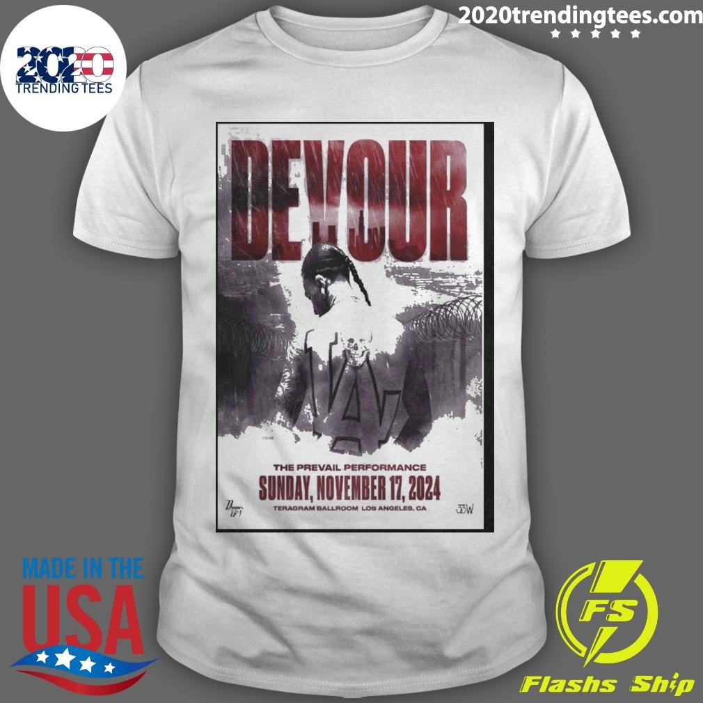 Top Devour Nov 17 2024 Teragram Ballroom In Los Angeles Ca T-shirt