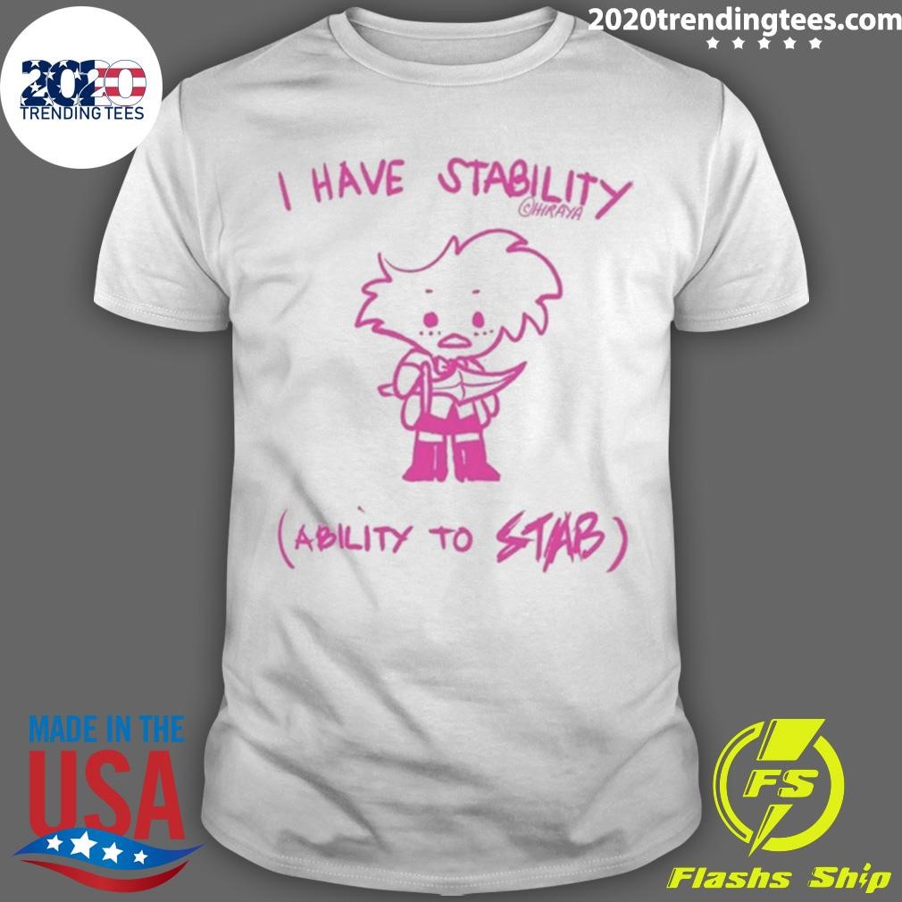 Top I Have Stability Ability To Stab Angel Dust Fanart T-shirt