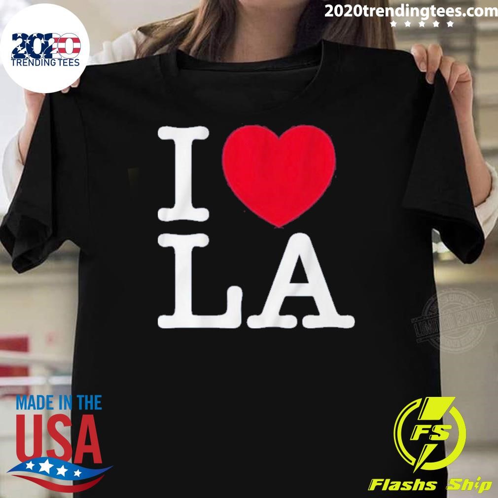 Top I Love La Baseball T-shirt