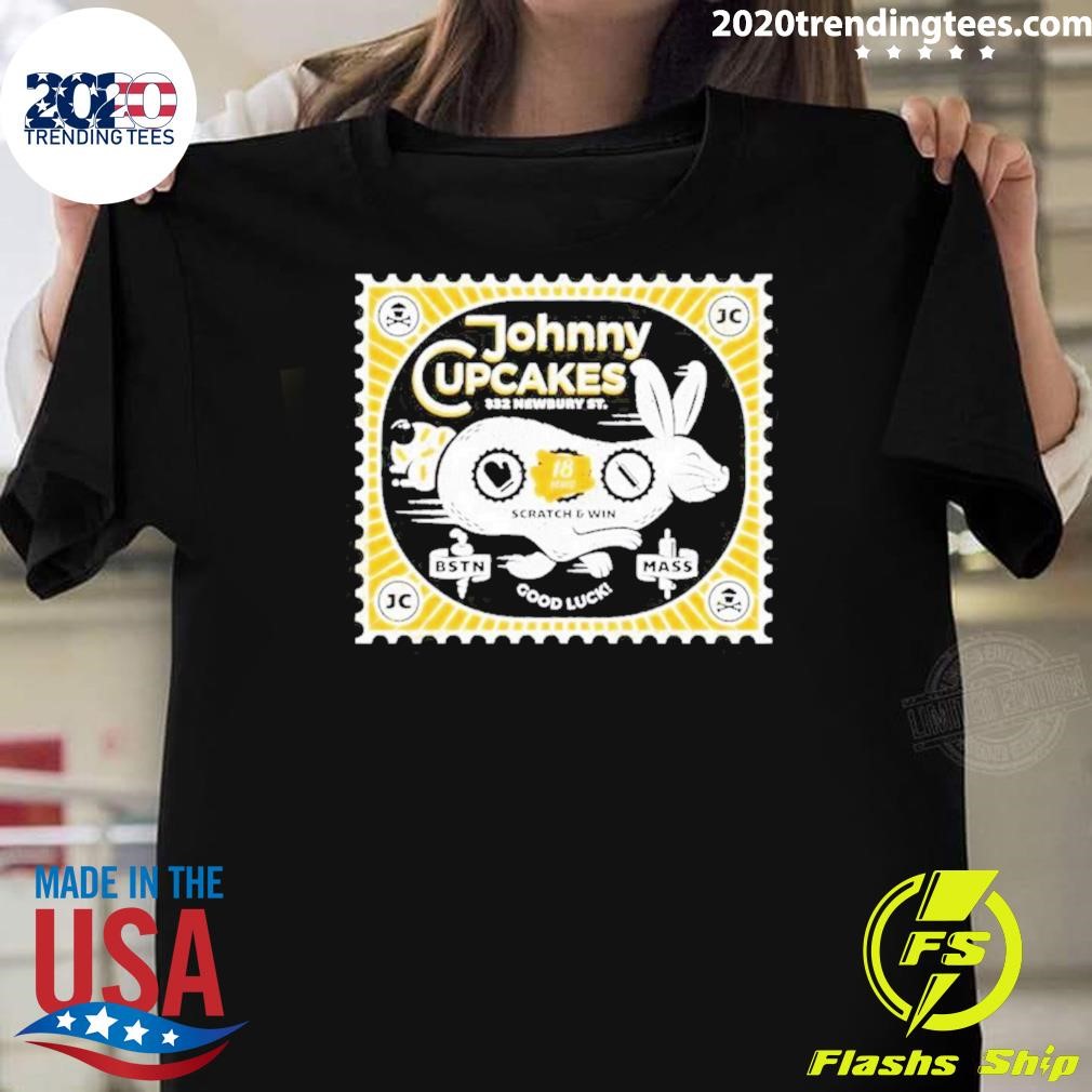 Top Johnny Cupcakes 18 Years Lottery Boston Anniversary 2024 T-Shirt